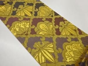 花井幸子　金華山織変わり菱に松竹梅模様織出し袋帯